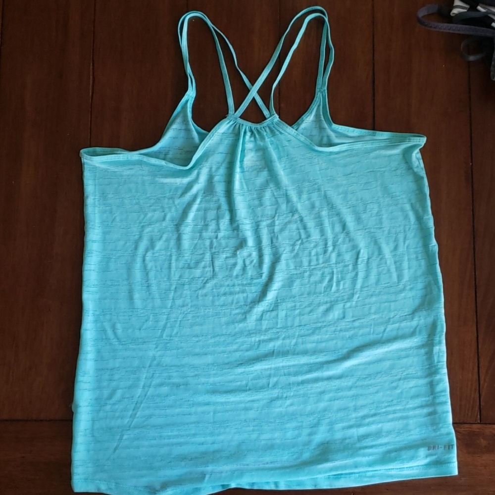 Turquoise Nike drifit tank. - Picture 2 of 2